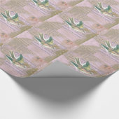 Bird Mixed Media Collage Geschenkpapier (Ecke)