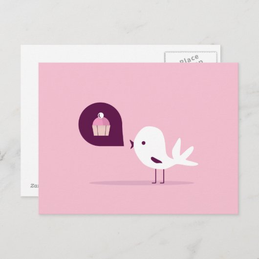 Bird Muffin Postkarte (Vorne/Hinten)
