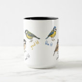 Bird Mug – Garden Birds Watercolour Coffee Cup Tasse (Zentrum)