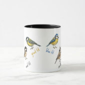 Bird Mug – Garden Birds Watercolour Coffee Cup Tasse (Zentrum)