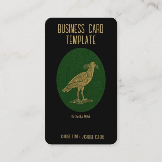 Bird Nature Black Birds Crow Business Card Visitenkarte (Vorderseite)