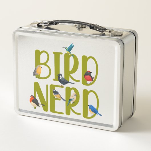 Bird Nerd Bird Watching Metall Brotdose (Rückseite)