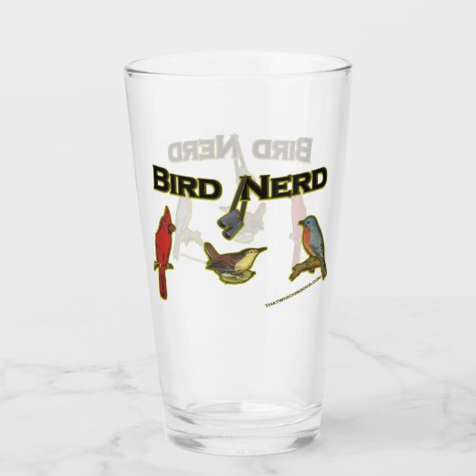 Bird Nerd Fun Beer Glass Glas (Rückseite)