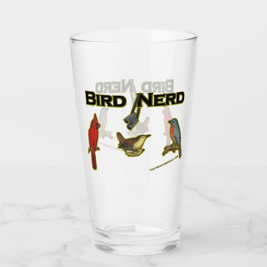 Bird Nerd Fun Beer Glass Glas (Vorderseite)