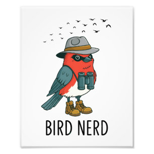 Bird Nerd Funny Bird Vogelbeobachtung Bird Lover b Fotodruck