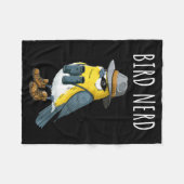 Bird Nerd Funny Bird Watching Birding Bird Lover W Fleecedecke (Vorderseite (Horizontal))