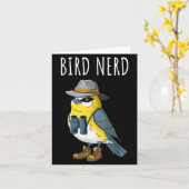 Bird Nerd Funny Bird Watching Birding Bird Lover W Karte (Gelbe Blume)
