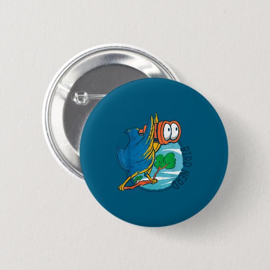 Bird Nerd Funny Bird Watching Birds Lover Ornithol Button (Vorne & Hinten)