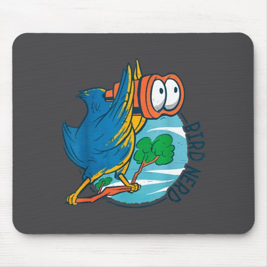 Bird Nerd Funny Bird Watching Birds Lover Ornithol Mousepad (Vorne)