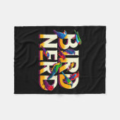 Bird Nerd Funny Birdwatching Birdwatcher Bird Love Fleecedecke (Vorderseite (Horizontal))