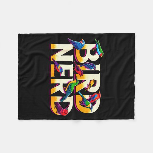 Bird Nerd Funny Birdwatching Birdwatcher Bird Love Fleecedecke (Vorderseite (Horizontal))