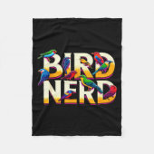 Bird Nerd Funny Birdwatching Birdwatcher Bird Love Fleecedecke (Vorderseite)