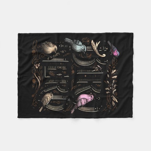 Bird Nerd Funny Birdwatching Birdwatcher Bird Love Fleecedecke (Vorderseite (Horizontal))