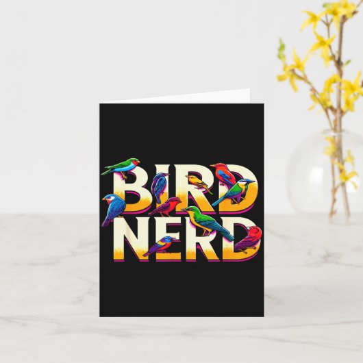 Bird Nerd Funny Birdwatching Birdwatcher Bird Love Karte (Gelbe Blume)
