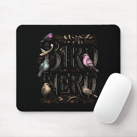 Bird Nerd Funny Birdwatching Birdwatcher Bird Love Mousepad (Mit Mouse)