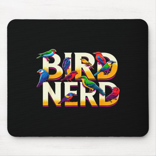 Bird Nerd Funny Birdwatching Birdwatcher Bird Love Mousepad (Vorne)
