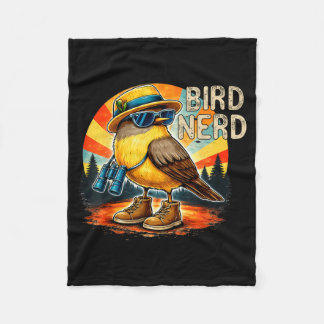 Bird Nerd Funny Watching Birding Lover Vintage Fleecedecke