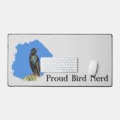 Bird Nerd Hübsch Black Starling Cactus Birdwatcher Schreibtischunterlage (Tastatur & Maus)