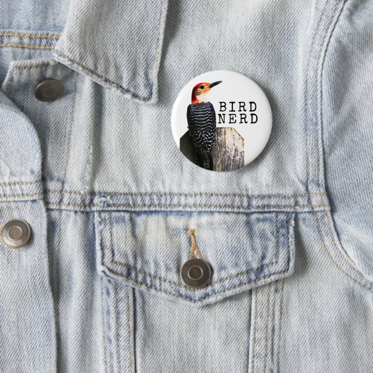 Bird Nerd Red-Bellied Woodpecker Button (Beispiel)