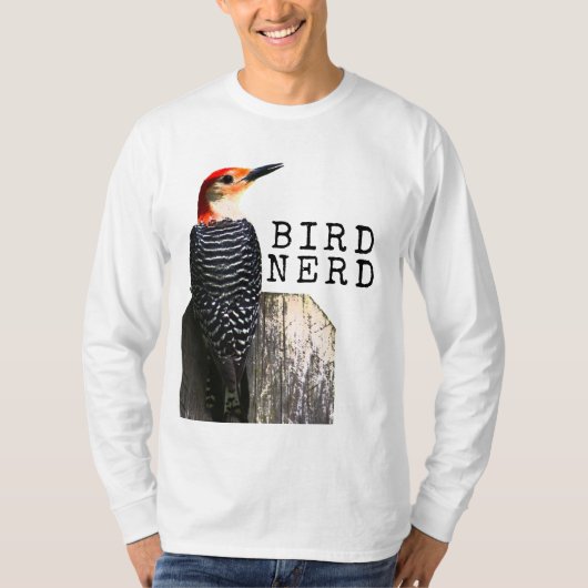 Bird Nerd Red-Bellied Woodpecker T-Shirt (Vorderseite)