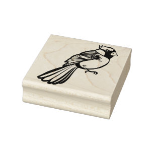 Bird Nerd Red Kardinal Artwork Gummistempel