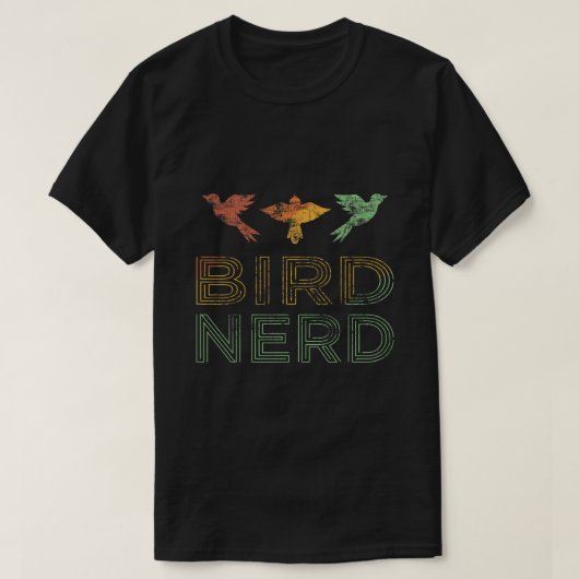 Bird Nerd Retro Vintage Vogelbeobachtungswache Wa T-Shirt (Design vorne)