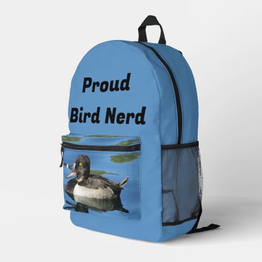 Bird Nerd Schwarz-weiß Duck Animal Birdwatcher Bedruckter Rucksack (Rückseitige Ecke Rechts)