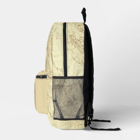 Bird Nerd Silhouette Tan Animal Birdwatcher Bedruckter Rucksack (Rechts)