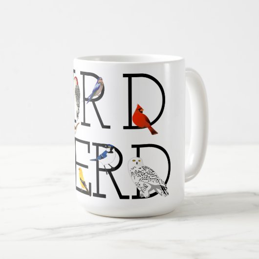 Bird-Nerd-Sortiment zwei Kaffeetasse (VorderseiteRechts)