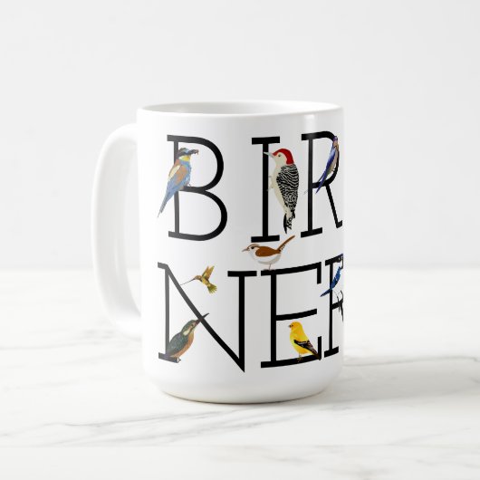 Bird-Nerd-Sortiment zwei Kaffeetasse (Vorderseite Links)