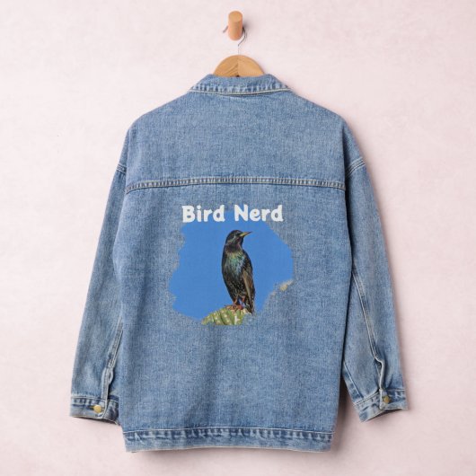 Bird Nerd Starling Vogelbeobachtung Hobby Birdwatc Jeansjacke (Hangar)