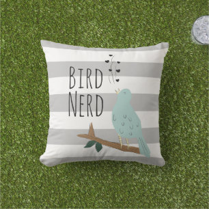 Bird Nerd Strichen Außenkissen Kissen Für Draußen