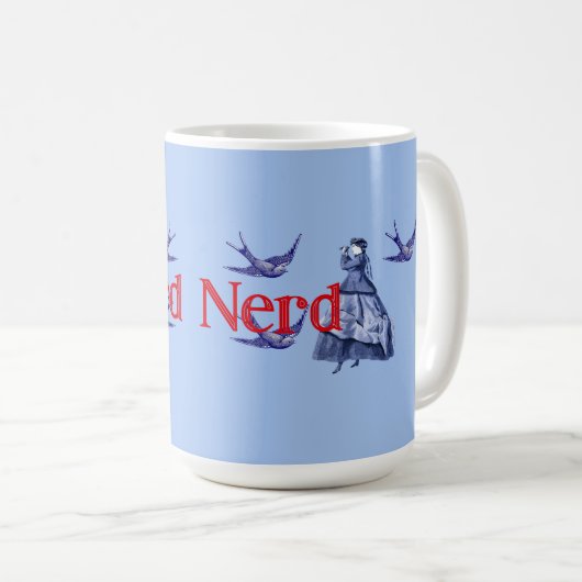 Bird Nerd Woman Binoculars Kaffeetasse (VorderseiteRechts)