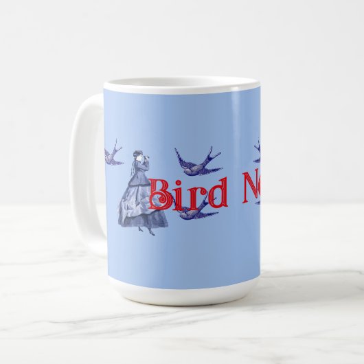 Bird Nerd Woman Binoculars Kaffeetasse (Vorderseite Links)