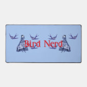 Bird Nerd Woman Binoculars Schreibtischunterlage (Vorderseite)