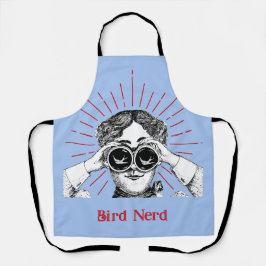 Bird Nerd Woman Binoculars Schürze