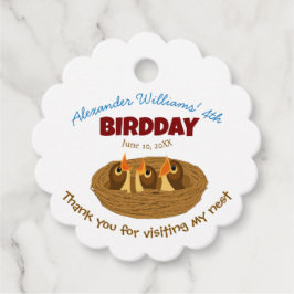 Bird Nest Baby Birds Children's Birthday Party Geschenkanhänger