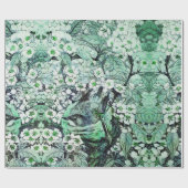 BIRD NEST, BAUM, GRÜNWEISE BLUME, Blumenblättrige Geschenkpapier (Flach)