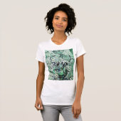BIRD NEST, BAUM, GRÜNWEISSE FRÜHSTÜCKSBLUMEN T-Shirt (Vorne ganz)