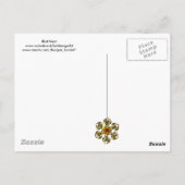 BIRD NEST , BAUM MIT WEISS ROTEN PINKSPRINGBLUMEN POSTKARTE (Rückseite)