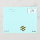 BIRD NEST , BAUM MIT WEISSEN BLUE SPRING BLUMEN POSTKARTE (Rückseite)