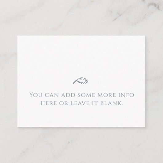 Bird Nest Diaper Raffle Babydusche Einsteckkarte Begleitkarte (Rückseite)