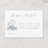 Bird Nest Diaper Raffle Babydusche Einsteckkarte Begleitkarte (Vorderseite)