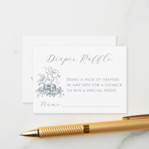 Bird Nest Diaper Raffle Babydusche Einsteckkarte Begleitkarte