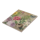 Bird Nest Floral Garden Blume Butterfly Art Fliese (Seite)