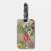 Bird Nest Floral Garden Blume Butterfly Art Gepäckanhänger (Rückseite vertikal)