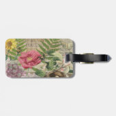 Bird Nest Floral Garden Blume Butterfly Art Gepäckanhänger (Rückseite horizontal)