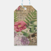 Bird Nest Floral Garden Blume Butterfly Art Geschenkanhänger (Rückseite)