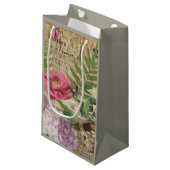 Bird Nest Floral Garden Blume Butterfly Art Kleine Geschenktüte (Vorderseite Schrägansicht)