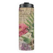 Bird Nest Floral Garden Blume Butterfly Art Thermosbecher (Vorderseite)